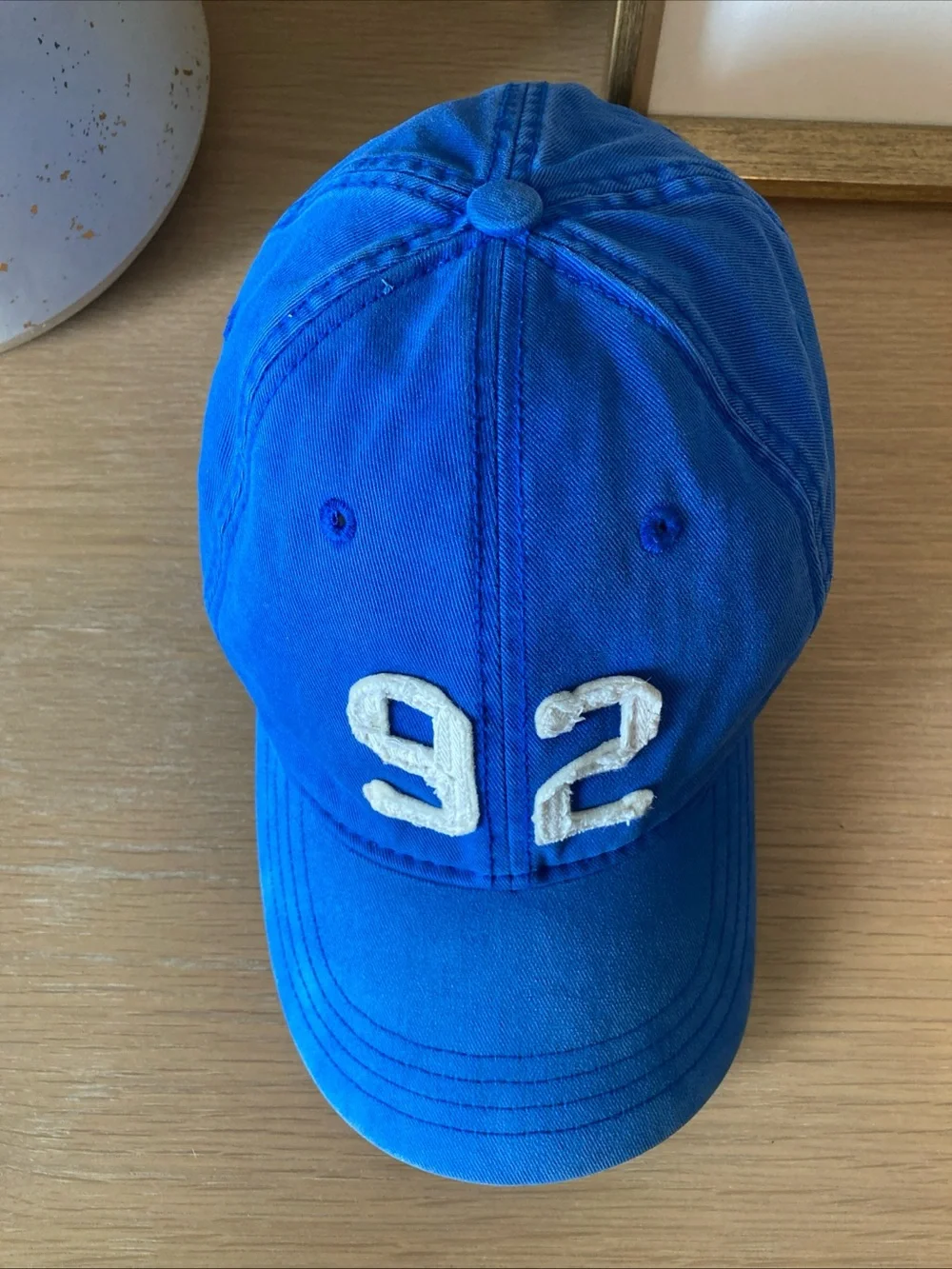 Y2K Abercrombie & Fitch Royal Blue Baseball Cap with White Logo